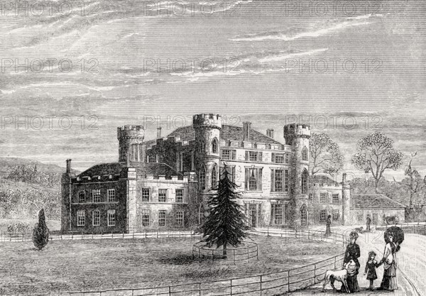 Melville Castle, Midlothian, Edinburgh, Scotland, 19th century