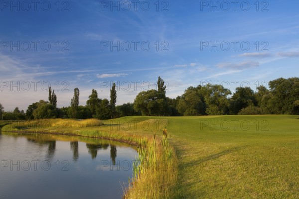 Evening on a empty golf course