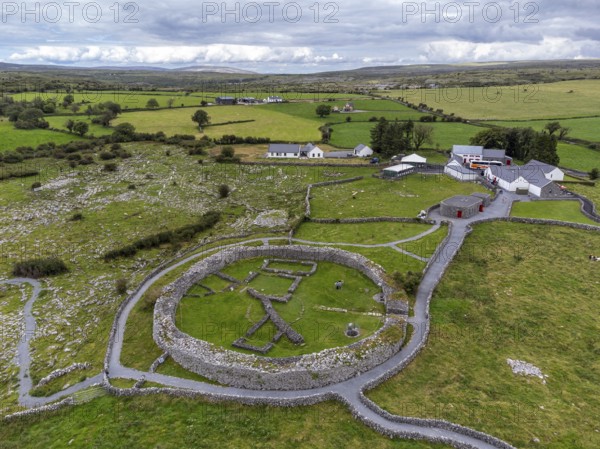 Caherconnell Fort, year 500, fortress inhabited until the end of the 16th century, The Burren, County Clare, Ireland, United Kingdom, Europe