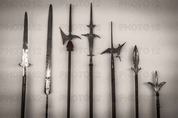 Spears and halberds, Álava Armory Museum, Vitoria, Basque Country, Spain, Europe