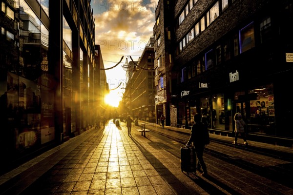 Stockholm cityscape and morning ray. Shooting Location: Sweden, Stockholm