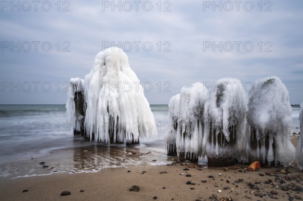 Winter on the coast of the Baltic Sea near Kühlungsborn