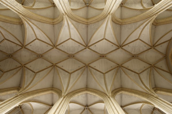Started in 1410 by Hans von Burghausen, vault in the nave (19th century), St., Sankt, Saint