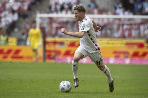 (DFL/DFB REGULATES PROHIBIT ANY USE OF PHOTOGRAPHS AS IMAGE SEQUENCES AND/OR QUASI-VIDEO), RheinEnergieStadion, Cologne, North Rhine-Westphalia, Florian Kainz (1.FC Köln, Midfield, #11), 2nd Bundesliga, 1.FC Köln, 1. FC Kaiserslautern on 18.05.2025 at the RheinEnergieStadion in Cologne Germany