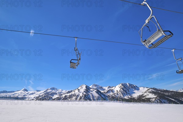 Baqueira Beret in Lerida Catalonia ski spot resort in Aran Valley of Pyrenees Spain
