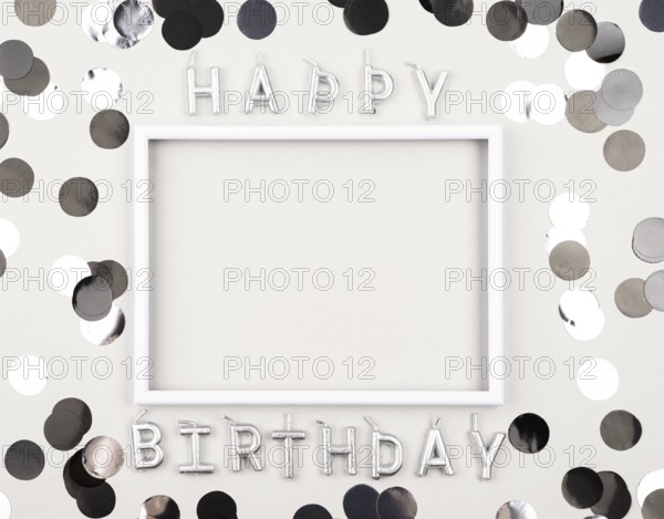View birthday decorations with frame