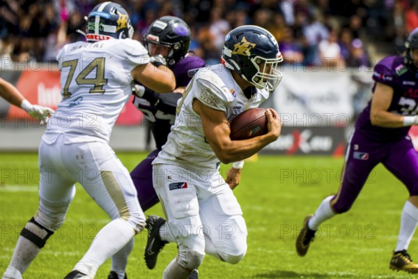 European League of Football, ELF/ Game : Fehervar Enthroners at Frankfurt Galaxy on July. 30. 2023 in the PSD Bank Arena , Frankfurt , Germany the Gazi Stadium , Stuttgart , Germany, Europe