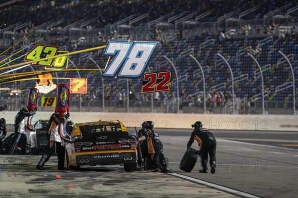 NASCAR Xfinity Driver, Jeb Burton (22) races for position for the WAWA 250 Powered by Coca-Cola at the Daytona International Speedway in Daytona FL