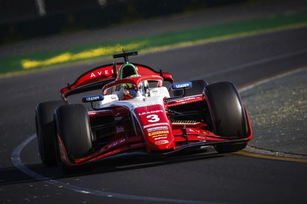 MELBOURNE, AUSTRALIA, MARCH 22: Oliver Bearman of Great Britain and Prema Racing in F2 Qualifying at the 2024 Australian Grand Prix at Albert Park in Melbourne, Australia, Oceania