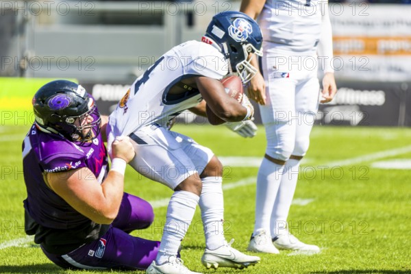 European League of Football, ELF/ Game : Milano Seamen at Frankfurt Galaxy on 20. Aug. 2023 ,in the PSD Bank Arena , Frankfurt , Germany, Europe