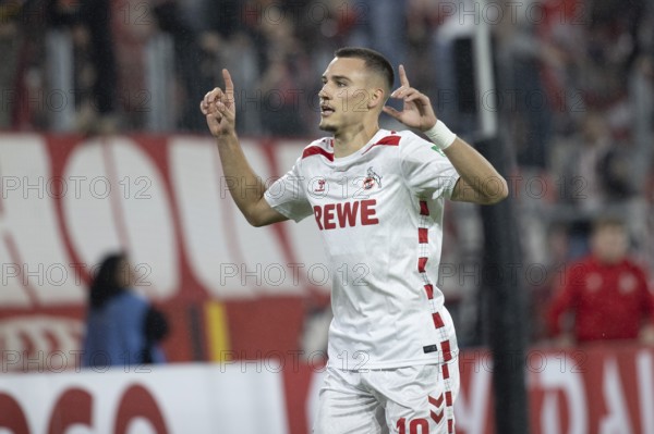 Tim Lemperle (1.FC Köln, Sturm, #19), DFB Pokal: 1.FC Köln, Holstein Kiel on 29/10/2024 at the RheinEnergieStadion in Cologne Germany . (DFL/DFB REGULATES PROHIBIT ANY USE OF PHOTOGRAPHS AS IMAGE SEQUENCES AND/OR QUASI-VIDEO), RheinEnergieStadion, Cologne, North Rhine-Westphalia, Germany, Europe