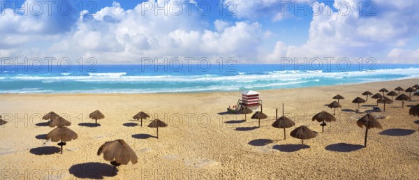 Cancun Delfines Beach at Hotel Zone of Mexico