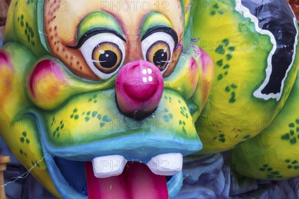 ACIREALE ITALY - FEBRUARY 26 2017: Detail of Parade float During The Carnival of Acireale on the Sicily Italy