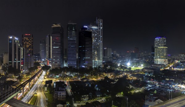 A picture of the Chow Kit district near the Kuala Lumpur downtown, at night
