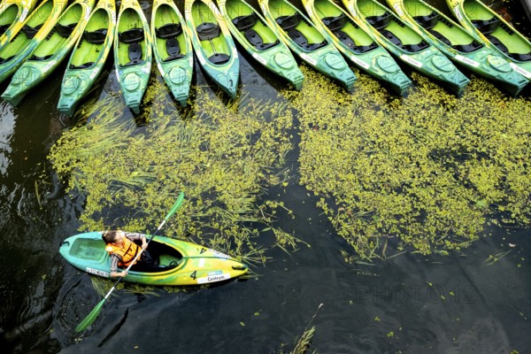 Sport - leisure in the city. Kayak Club on the Oder, Wroclaw, Voivodeship, Lower Silesia, Poland, Europe