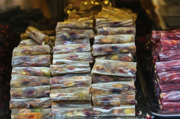 Load of traditional turkish delight lokum sugar coated soft candy