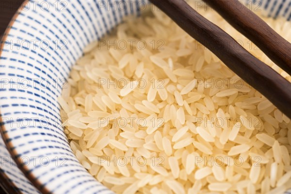 Bowl of parboiled risotto rice