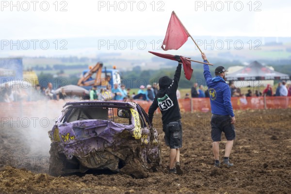 Stock car race organised by MSC Crazy Horses in Runkel, Hesse, Germany, Europe