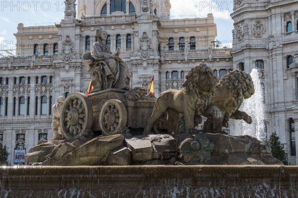 Madrid, Spain, May, 19, 2024: Fountain of Cibeles, Europe
