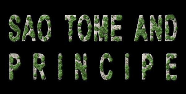 Sao Tome and Principe Reforestation and Climate Message, Sustainable Green Typography, Green Agenda