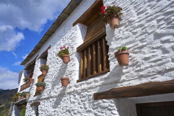 Alpujarras street in Granada at Pampaneira village of Andalusia Spain