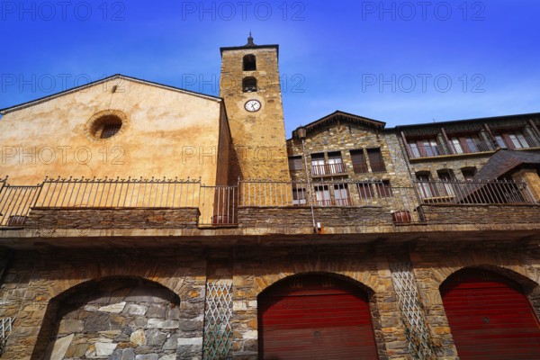Ordino village in Andorra Pyrenees in ski area