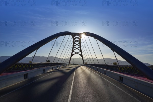 Cullera bridge over Xuquer Jucar river of Valencia at Spain