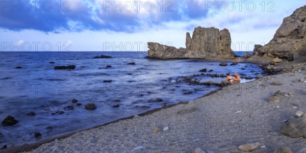 Cala Palo, Los Escullos, Cabo de Gata-Níjar Natural Park, UNESCO Biosphere Reserve, Hot Desert Climate Region, Almería, Andalucía, Spain, Europe