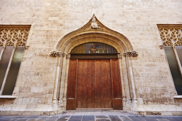 Valencia La Lonja de Seda historic building of Spain