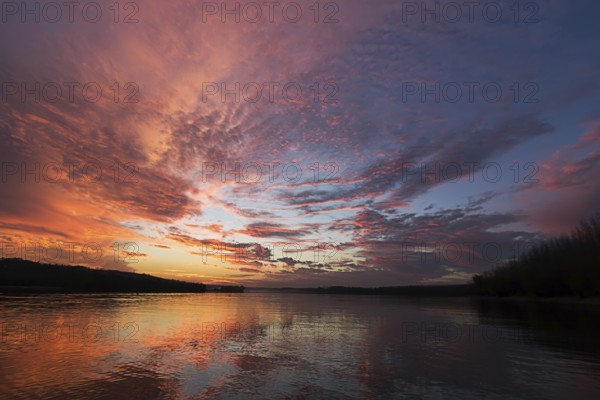 Sunset reflection with beautiful sky