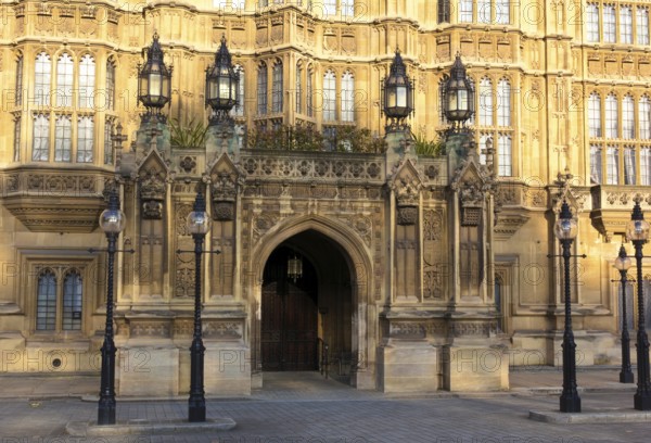 The Palace of Westminster serves as the meeting place of the House of Commons and the House of Lords, the two houses of the Parliament of the United Kingdom. Commonly known as the Houses of Parliament after its occupants, the Palace lies on the north bank of the River Thames in the City of Westminster, in central London, England.