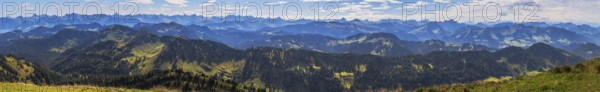 Panoramic view from the Hochgrat near Oberstaufen (Bavaria, Germany)