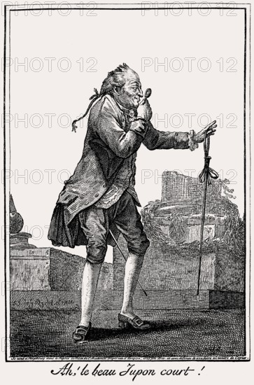 Caricature on the galant style in Germany, 18th century