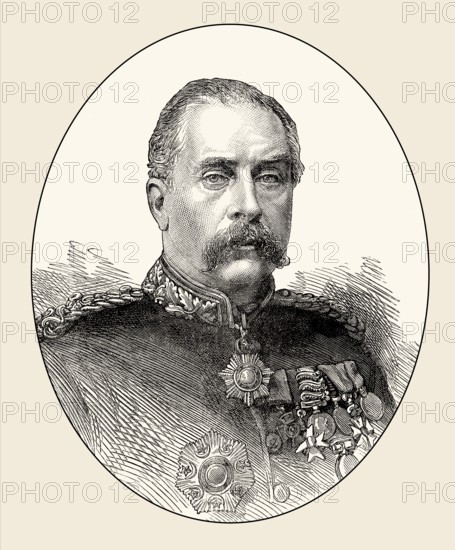 Major General Gerald Graham, 1831 – 1899, British Commander at the Battle of El Teb on 29th February 1884, Sudanese War, From British Battles on Land and Sea, by James Grant