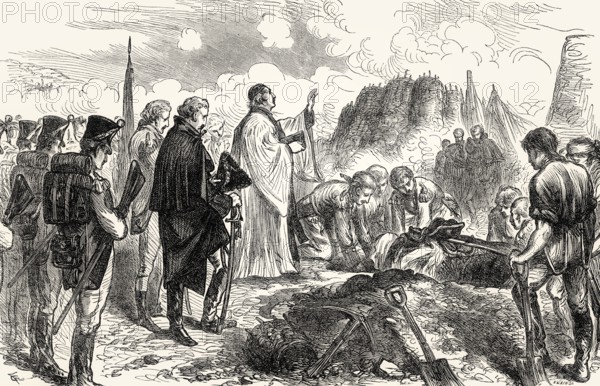 General Simon Fraser's funeral, 7 October 1777, Battle of Bemis Heights, Saratoga Campaign, American War of Independence