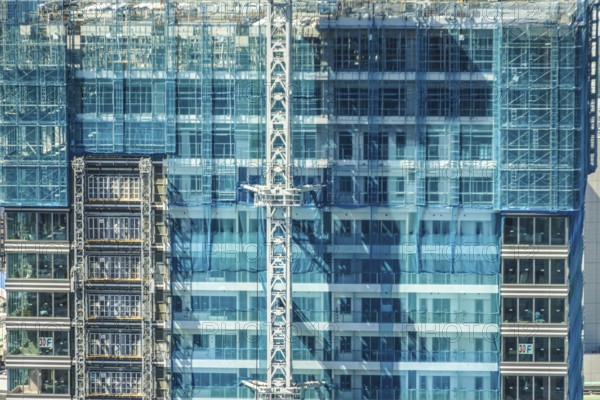 Building of the image of under construction. Shooting Location: Tokyo metropolitan area