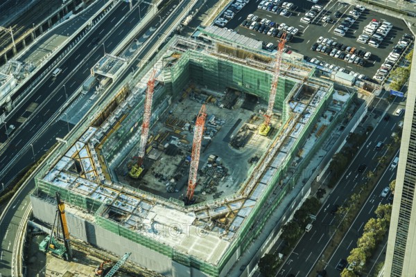 Construction site of the Yokohama Minato Mirai. Shooting Location: Yokohama-city kanagawa prefecture