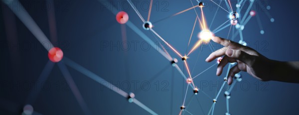 Hand touching the Metaverse Universe, A Conceptual Shift in Digital Transformation for the Era of Next-Generation Technology