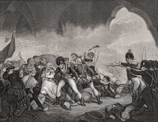 Death of Tipu Sultan, 4. Mai 1799 in Srirangapatna in the Fourth Mysore War