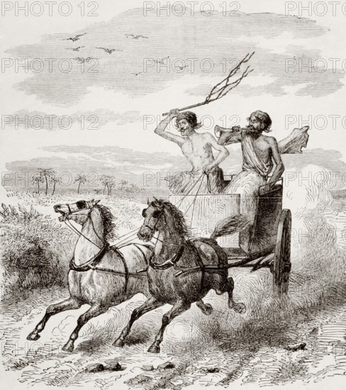 Royal mail being delivered in British occupied India, Asia