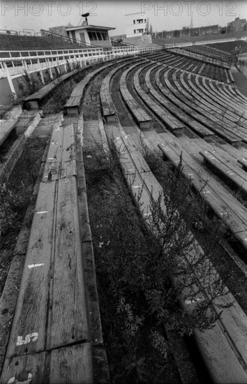 Germany, Berlin, 13.12.1991, Stadium of World Youth, in decay, Europe