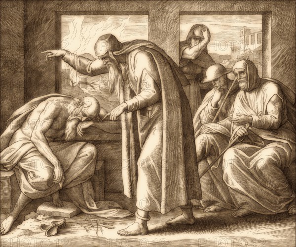 Job's Affliction, Old Testament, by Julius Schnorr von Carolsfeld