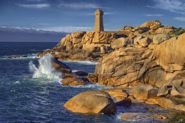 The Phare de Mean Ruz lighthouse, Brittany, France, Europe