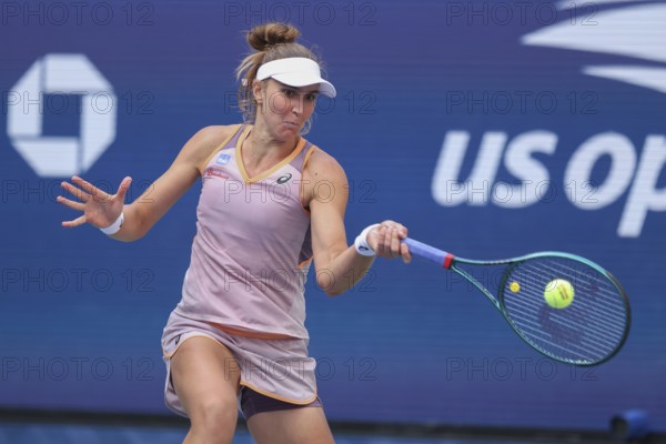 Tennis player Beatriz Haddad Maia of Brazil in action at the US Open 2024 Championships, Billie Jean King Tennis Center, Queens, New York, USA.