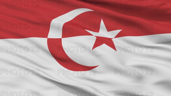 Islamic State Of Indonesia Flag, Closeup View