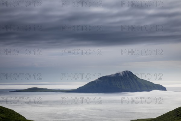 The wild landscape of the Faroe Islands in the North Atlantic