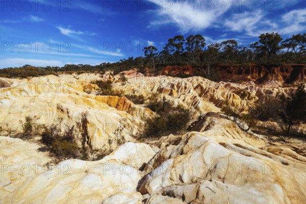 Pink Cliffs Geological Reserve on a sunny day near Heathcote in Victoria, Australia, Oceania