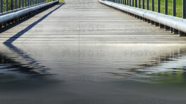 Bridge over a river - Elbtalaue National Park on the Elbe
