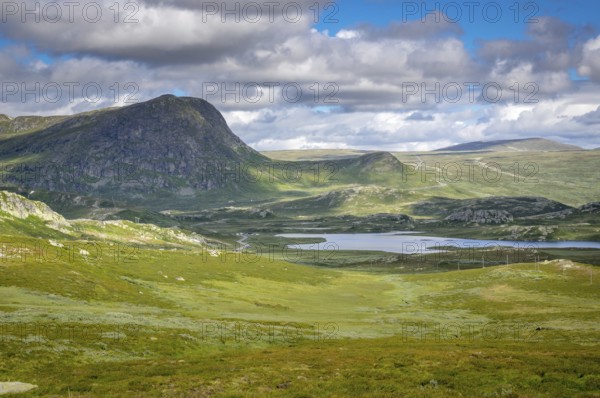 Fascinating natural landscape in Jotunheimen in the summertime in Norway. Great natural landscape in Jotunheimen in the summertime in Norway