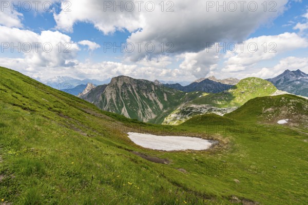 Fantastic hike in the Lechquellen Mountains in Vorarlberg Austria near Lech, Warth, Bludenz